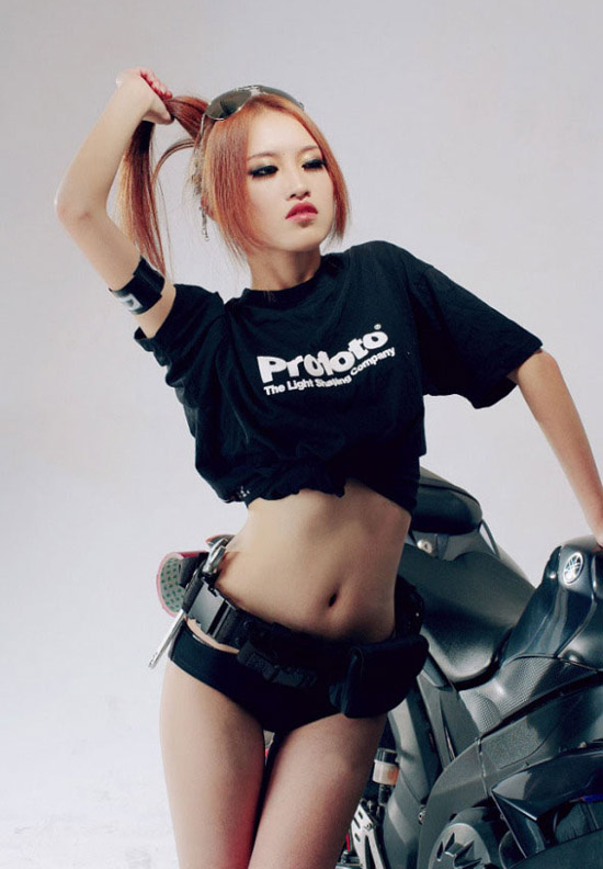 粉懒性感机车mm王婷 玉人摄影美图